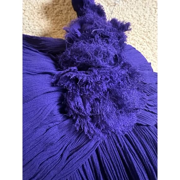 Maggy‎ London Silk Halter Dress Sz 4 Purple Costume Wedding Cocktail Y2K Retro - Picture 15 of 15